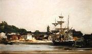 Charles-Francois Daubigny The Harbour at Honfleur Sweden oil painting artist
